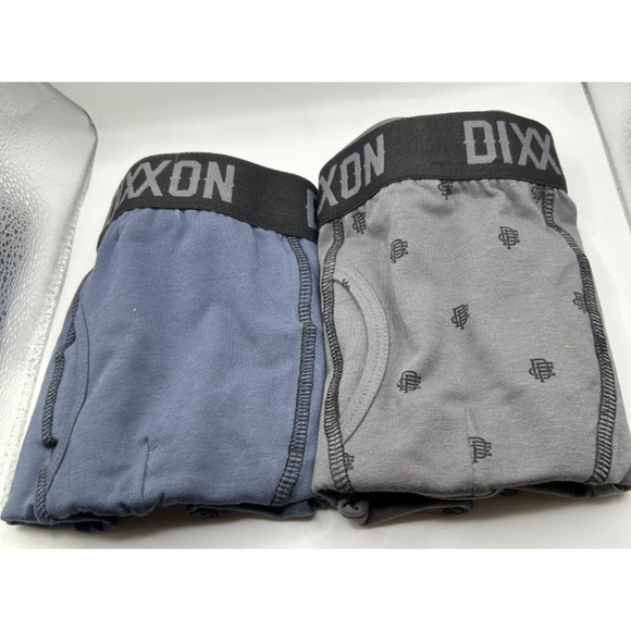 Dixxon Flannel Co Premium Boxer Briefs, 2 pair, Blue/Grey, Size Large, NIB - Picture 1 of 4